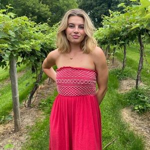 Free People Strapless Jumpsuit